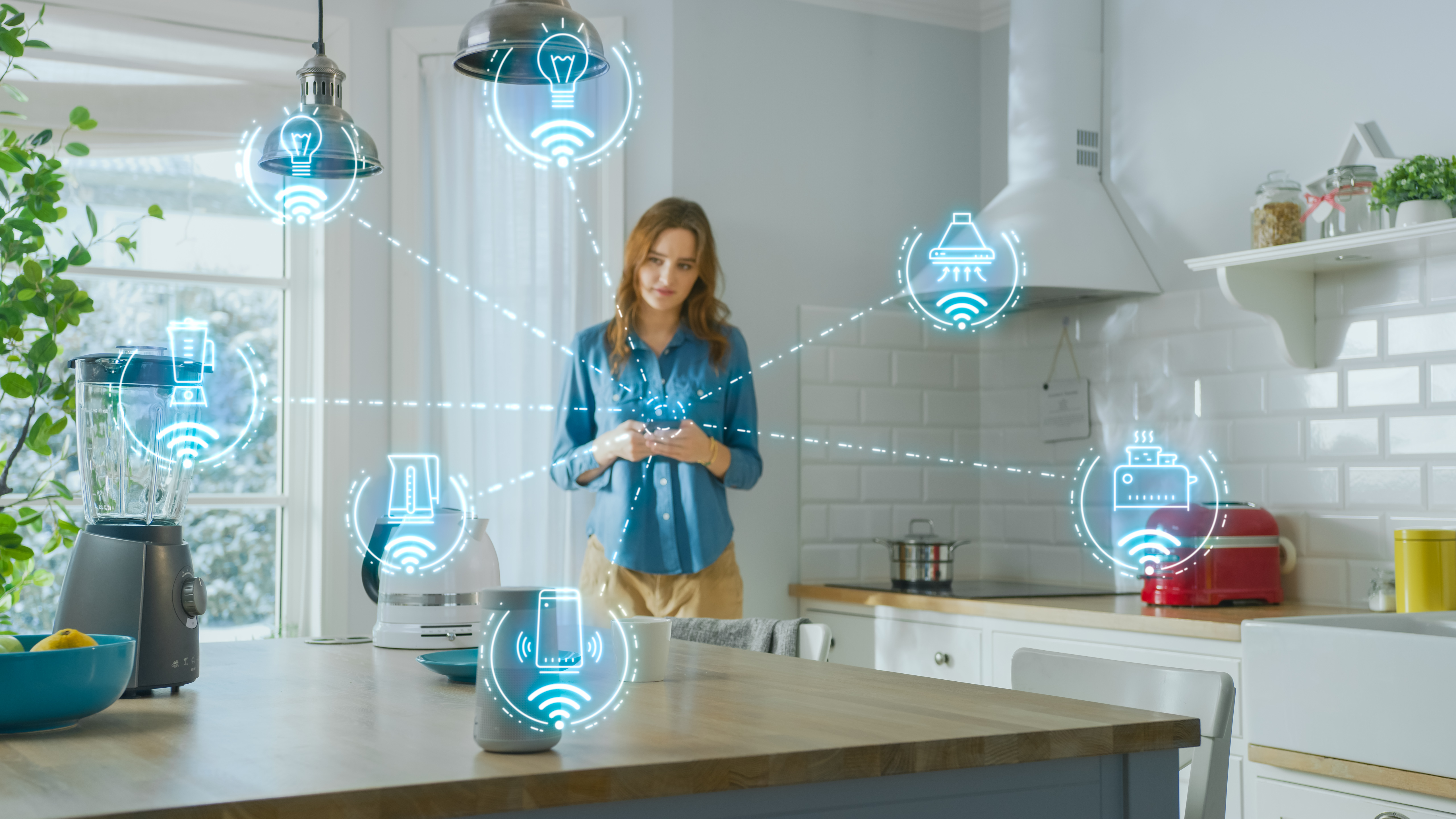 Contemporary smart home interior
